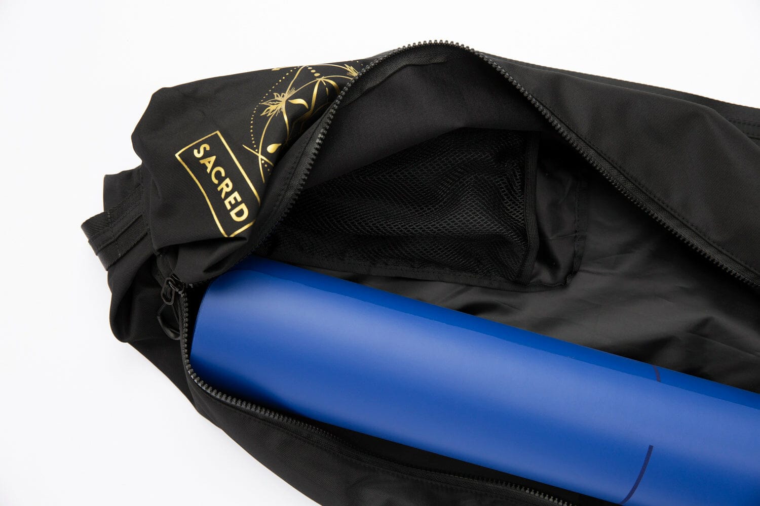 Just Breathe Yoga Mat Bag - Paisley Navy and Silver – KOBOMO